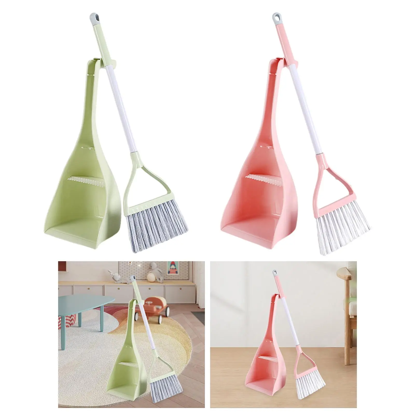 Small Broom and Dustpan Set Pretend Housekeeping Play Set for Ages 1 23 4 5