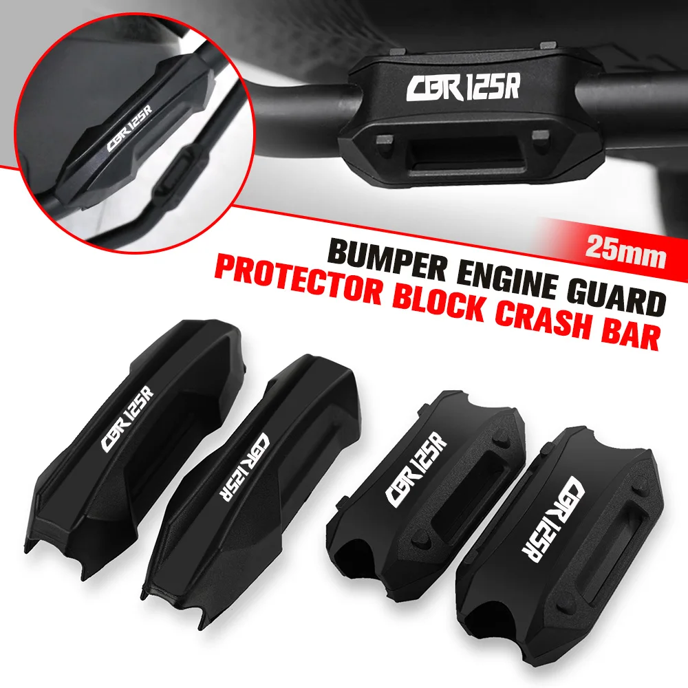 

Motorcycle 25mm Bumper Engine Guard Protector Block Crash Bar Decorative For HONDA CBR 125R CBR125R 2004 2005 2006 2007-2014