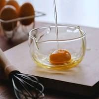 Japanese Glass Bowl Milk Coffee Cup Transparent Tableware Fruit Baking Yogurt Vegetable Bowl Double Glazed Salad Bowl