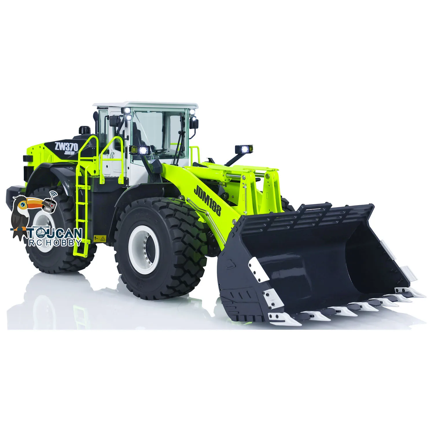 

1/14 JDM 198 ZW370 RC Hydraulic Loader RTR Radio Control Engineer Car Machine Construction Vehicle with New 201 Sound Set Toys