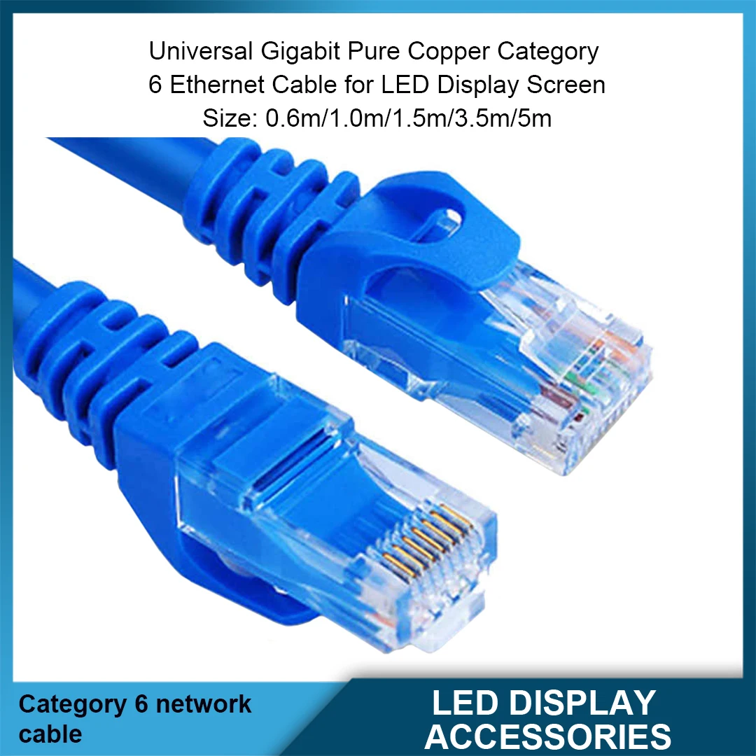 

Ultra Six-Class Network Cable For Full Color Single Dual LED Display Screen Network Interface Control Card Signal Line