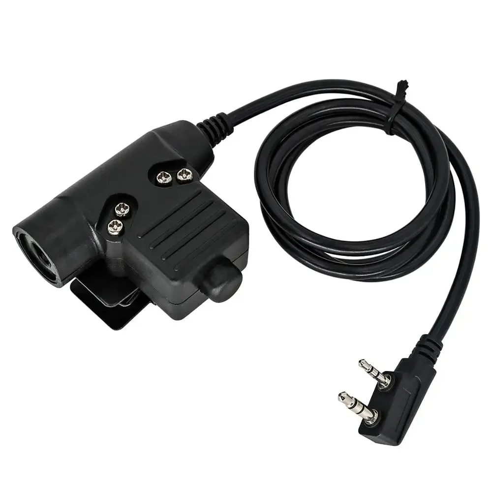 TacticalCII Capacete Suporte Versão Fones de ouvido Captador Redução de Ruído Proteção auditiva Fone de ouvido tático FG + U94 ken 2 pinos ptt