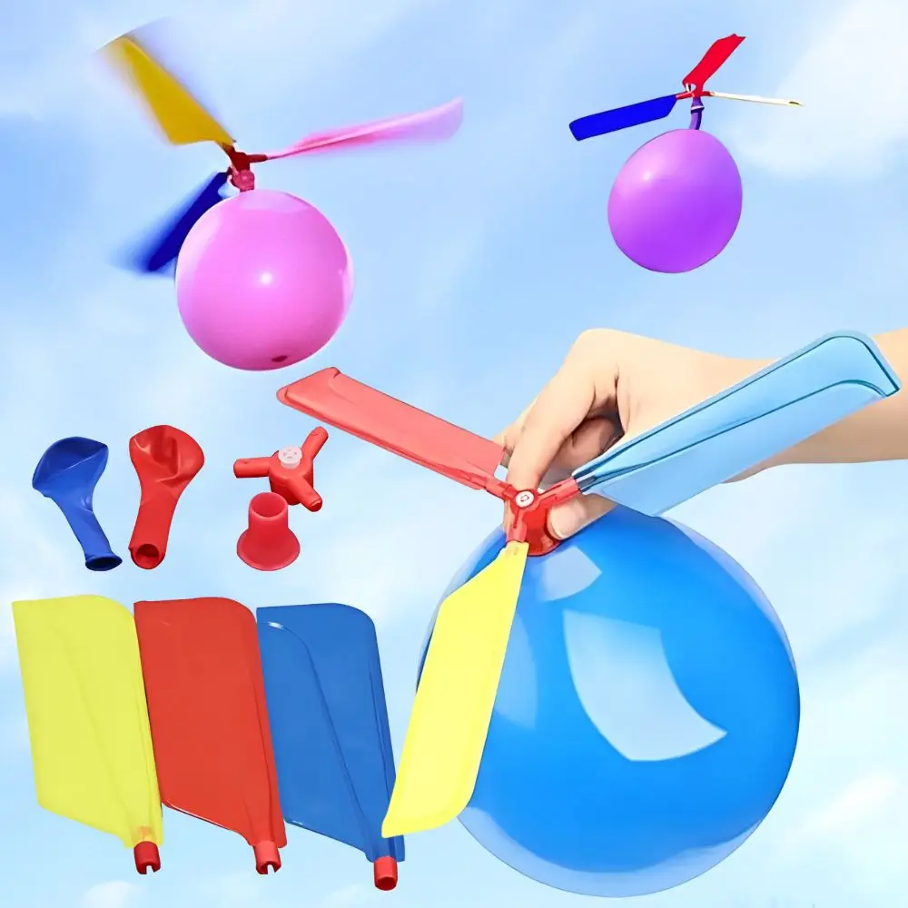 Balloon Powered Helicopter Toy Set