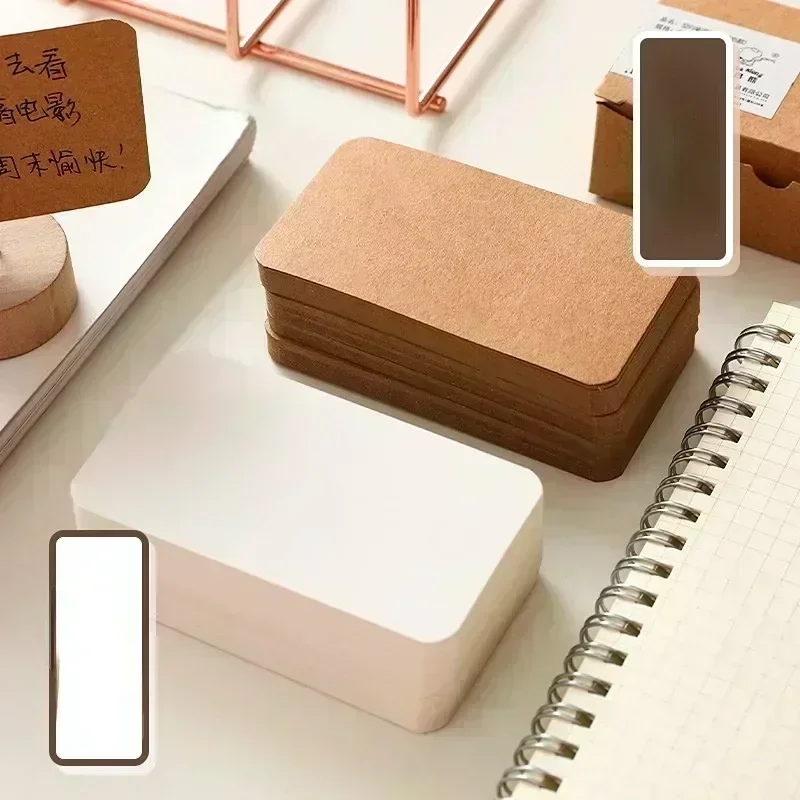 50/100/200sheets/box DIY Journal Portable can Punching Blank Card Memory Message Convenient Card Greeting Cards Notepad