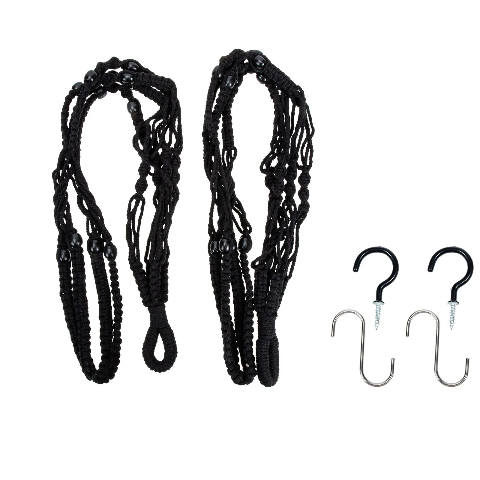 1 set Cotton Rope Plant Hanging Basket Woven Flowerpot Hanger Net For Indoor Outdoor Gardening Wall Art Planter Holder