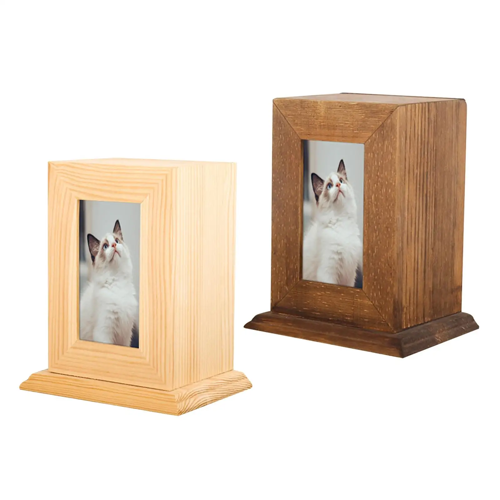 Wooden Pet Cremation Urn for Dogs Cats Ashes Memorial Keepsake Casket