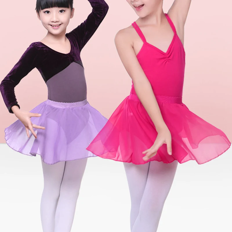 Kinderdanskleding Chiffon Rok Meisjesdans Ballet Rok Oefenkleding