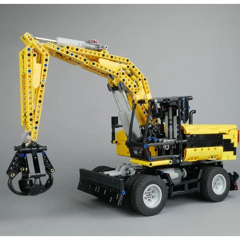 Building Blocks Wheeled Excavator MOC-139463 Triple Bogie Articulated Excavator 1626PCS Kids Building Block Toys Birthday Toys