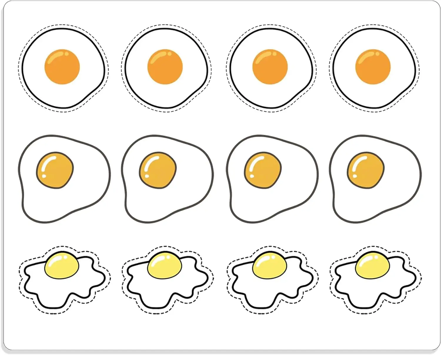 cute fried egg adesivos faca voce mesmo arts crafting decal breakfast eggs labels scrapbooking mensal 15 120 pcs 01