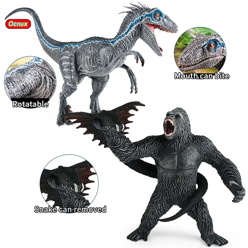 Oenux New Jurassic Indominus Rex Indoraptor King Kong figurki dzikiego welociraptora Dinossauro świat Model zwierząt zabawka dla dzieci