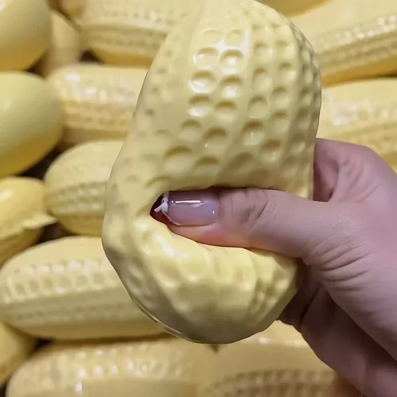 Knuspriger Erdnuss-Stressball, Quetschbares Squishy-Fidget-Spielzeug mit Butterweichem Gefühl zur Angstlinderung – Detail 1