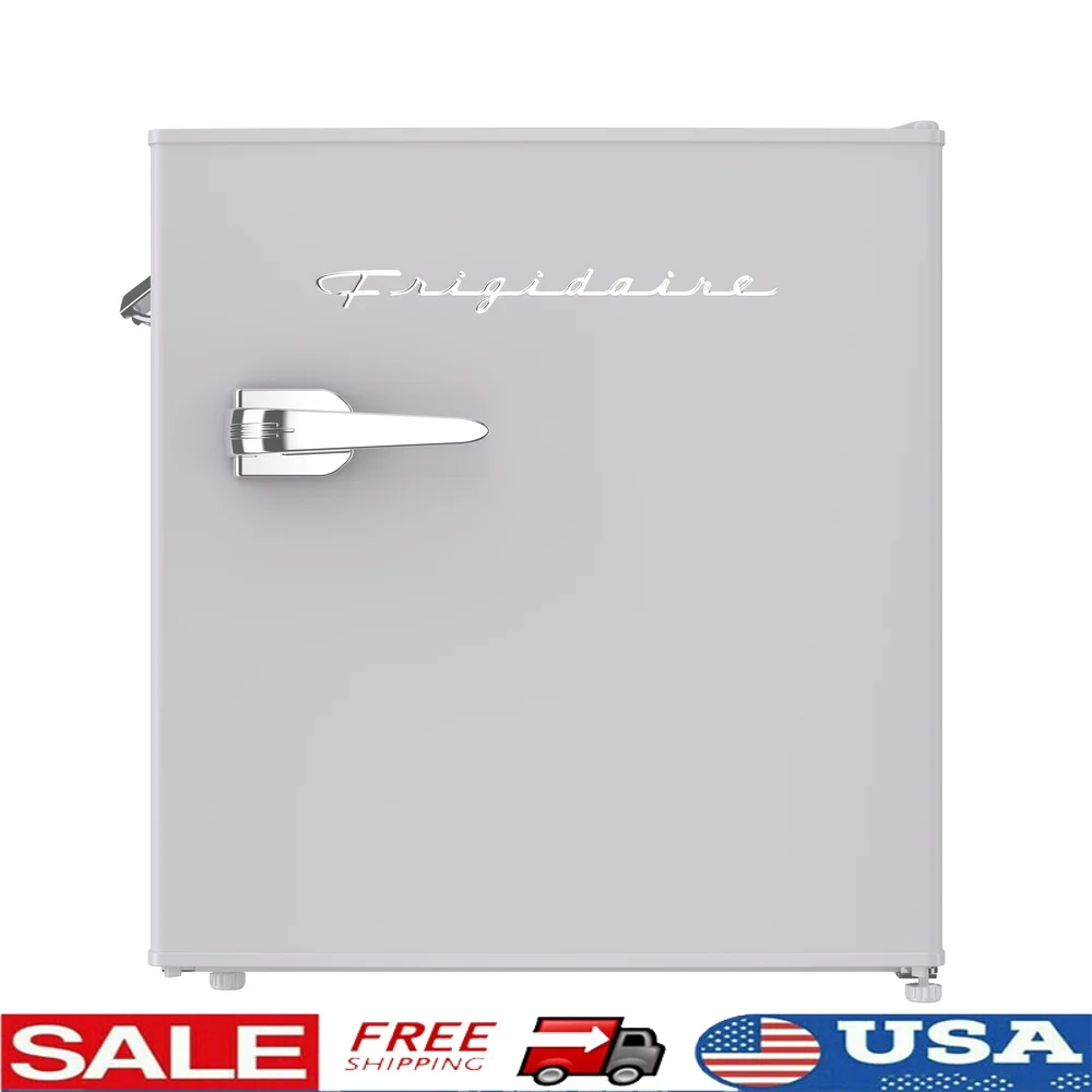 Mini réfrigérateur rétro de 1,6 pi3, avec ouvre-bouteille latéral, réfrigérateur Compact à économe en énergie, rangement pour dortoir de bureau