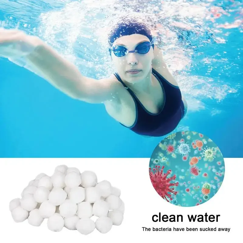200g-1300g Filter Balls Cleaning Balls 30-50mm Water Purification Filter Absorbing Ball for Swimming Pools Spas Hot Tub Filter ﻿
