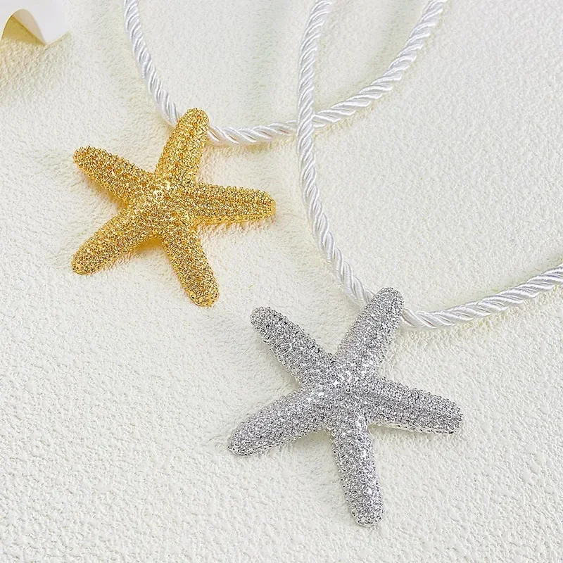 New Exaggerated Boho Large Metal Starfish Stud Earrings for Women Ladies Trendy Summer Gold Color Earrings Fashion Jewelry