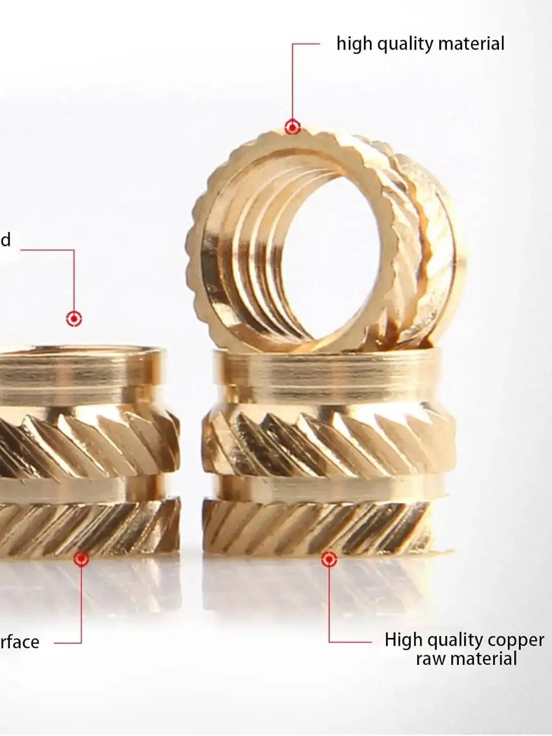 Warmte-inbedding inbrengen moeren M3 M4 M5 schroefdraad gekartelde messing hotmelt schroefmoer voor 3D-printer Voron 2.4 en anderen - afbeelding 2