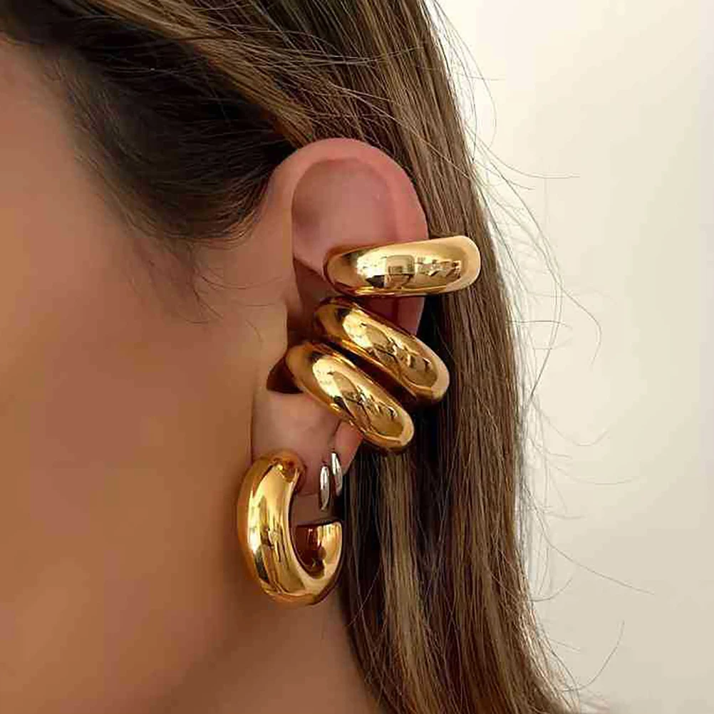 

1Pair Ear Clip Earrings Non Piercing Women Clip on Statement Jewelry Classic Fashionable for Various Occasions