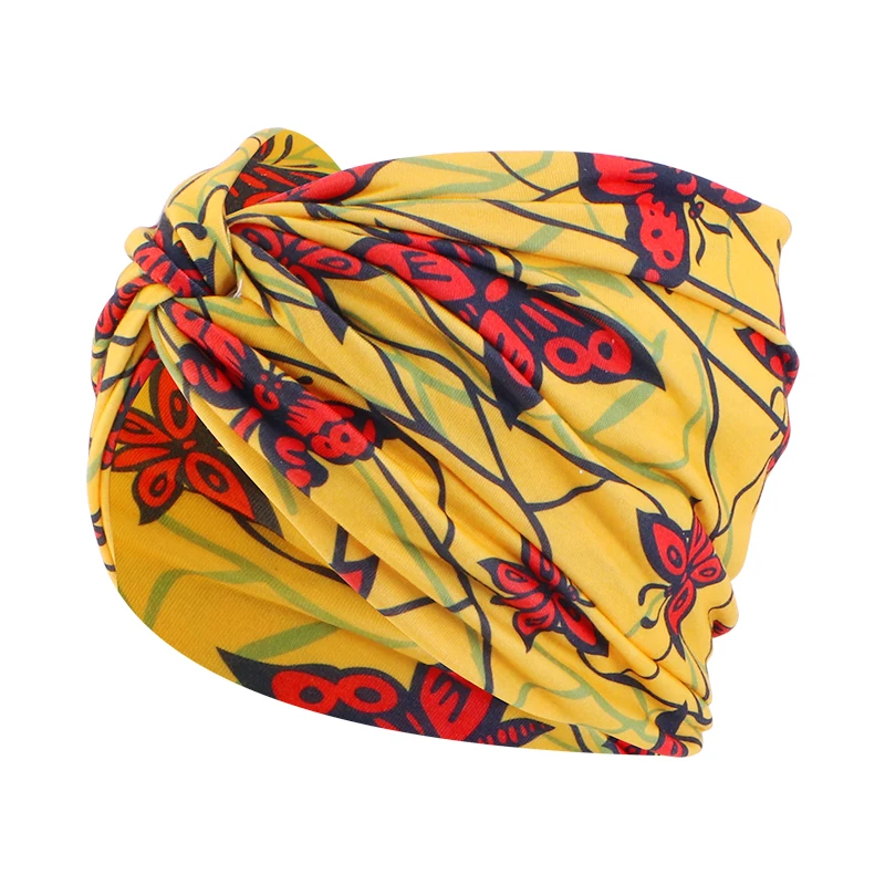 Newly African Pattern Twist Style Headband Elastic Double Layer Bandana Sports Run Hair Band For Women Headwear Hair Accessories