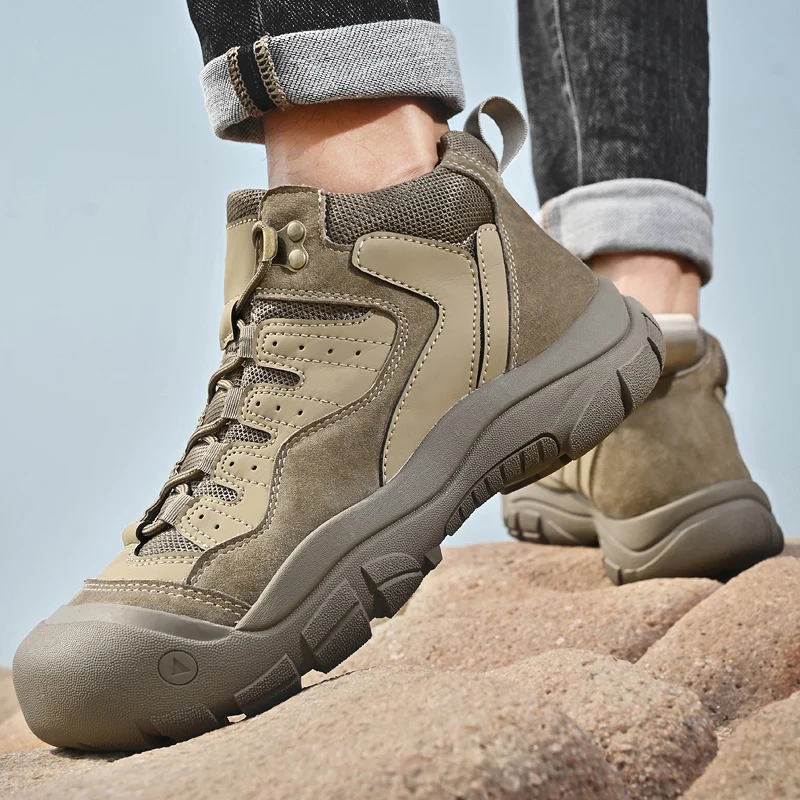 

Классическая брендовая мужская походная обувь, износостойкая мужская обувь для скалолазания, уличные мужские спортивные кроссовки, новые крутые мужские прогулочные туфли