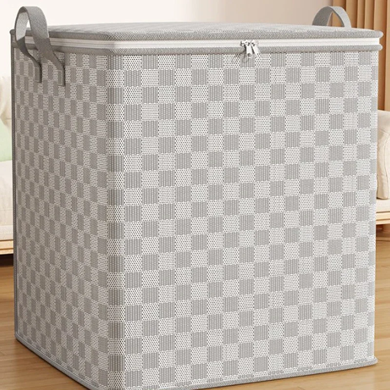 حقيبة تخزين اللحاف غير المنسوجة مع أغطية سحاب ملابس قابلة للطي صناديق اللحاف حاوية سعة كبيرة حقيبة مقاومة للغبار تنظيم