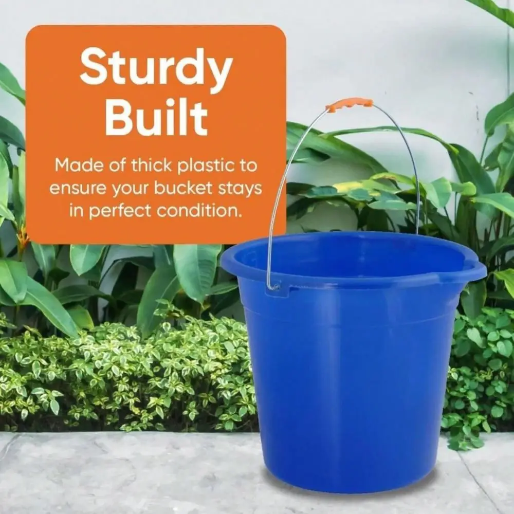 

Bucket 2.5 Gallon Bucket For Cleaning Plastic Car Wash Bucket With Grip Handle Royal Blue Small Durable Plastic Pail For Fishin