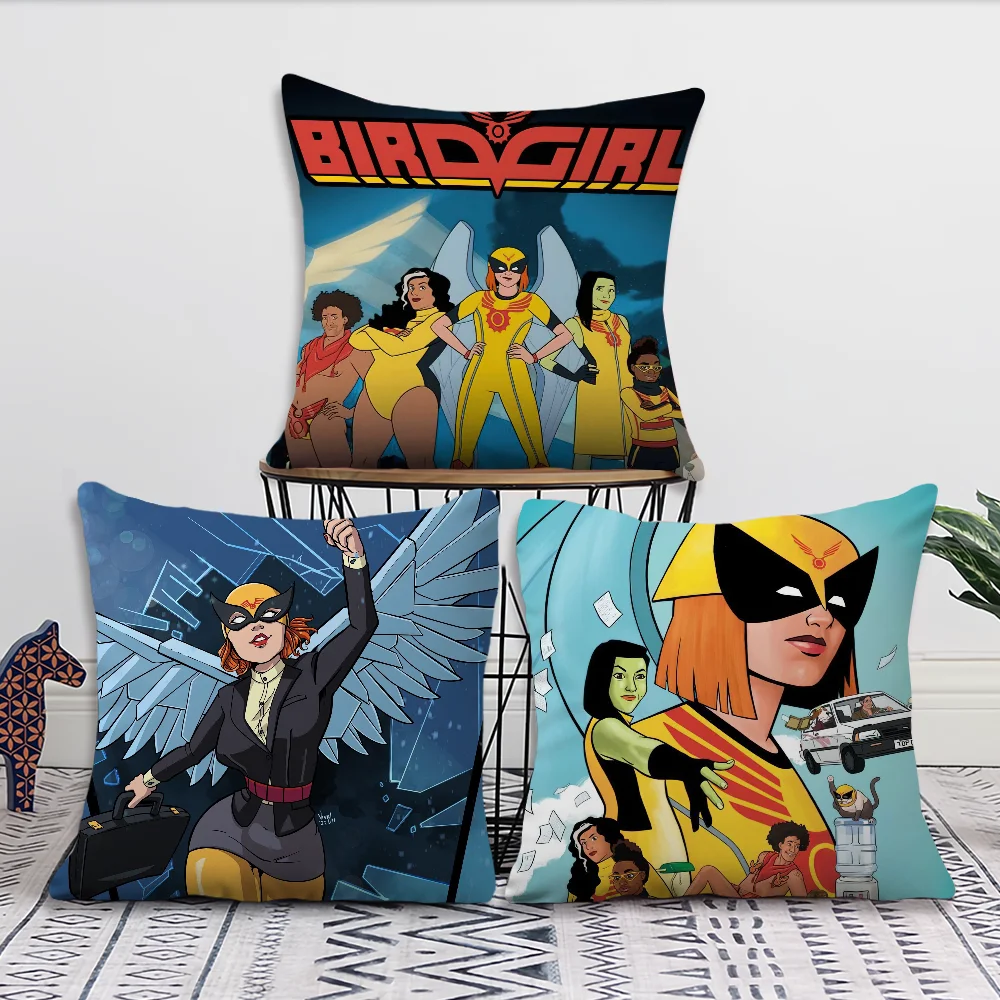 

Cartoon B-Birdgirl Decoration Room Home Sofa living Office Car Nordic Simplicity Pillow Cover