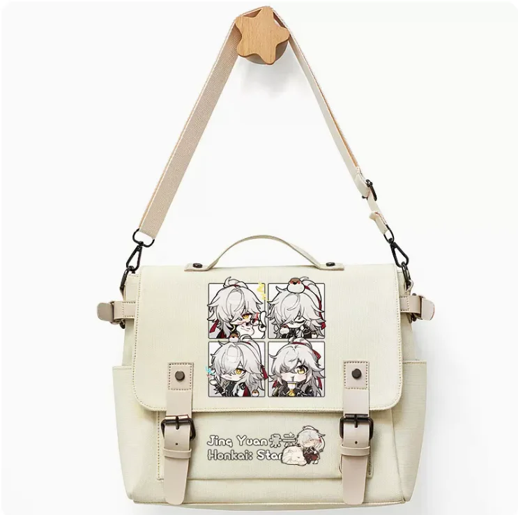 

Anime Honkai: Star Rail Jing Yuan Crossbody Canvas Bags School Bag Unisex Messenger Bag Fashion Shoulder Bag 1830