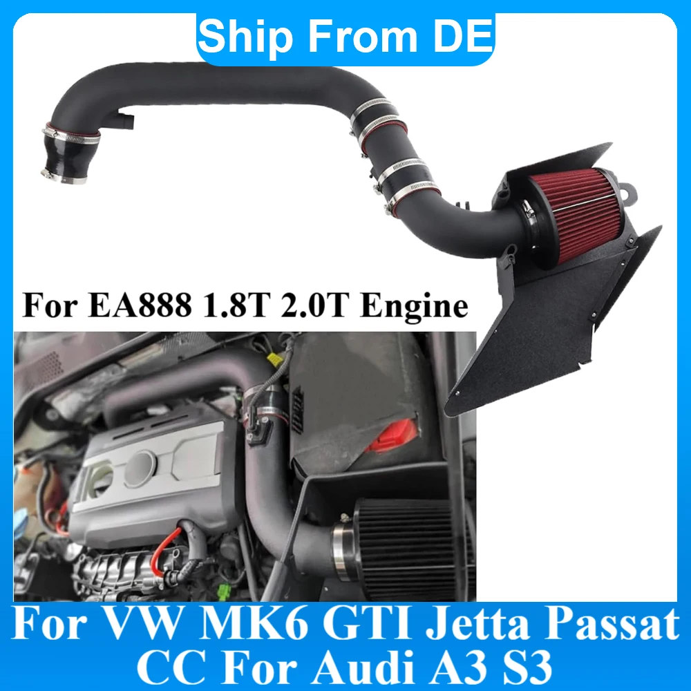 Image of EA888 Kaltluftansaugsystem für VW MK5 Golf MK6 GTI Passat Caddy/Seat Leon/Audi TT A3/Skoda Octavia 1.8T 2.0T Turbomotor Kaltluftansaugsystem