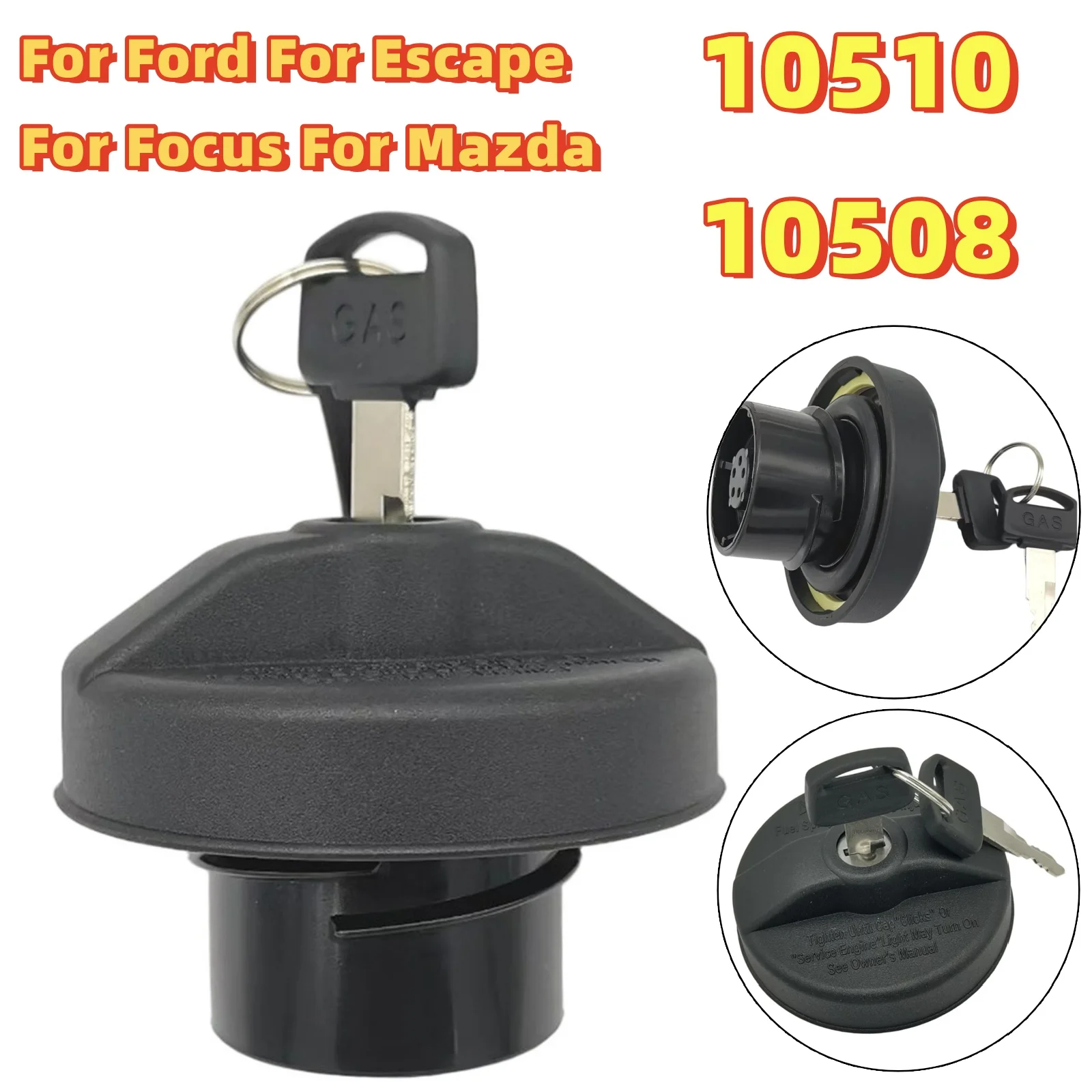 

Car Locking Gas Cap 10510 10508 For Ford For Escape For F-150 For Focus For Ranger For E-150 For E-250 For Mercury For Mazda
