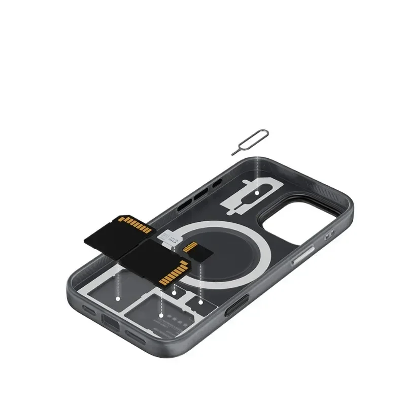 

Cyberpunk style is suitable for iPhone16promax mobile phone case, Apple 15 Pro magnetic suction bracket