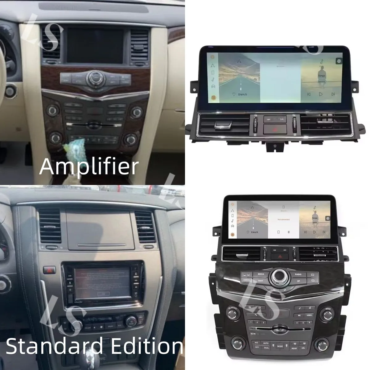For Nissan Patrol Armada Y62 Infiniti QX80 2011-2022 Android 14 Car Multimedia Video Player Radio GPS Navigation 4G WiFi CarPlay
