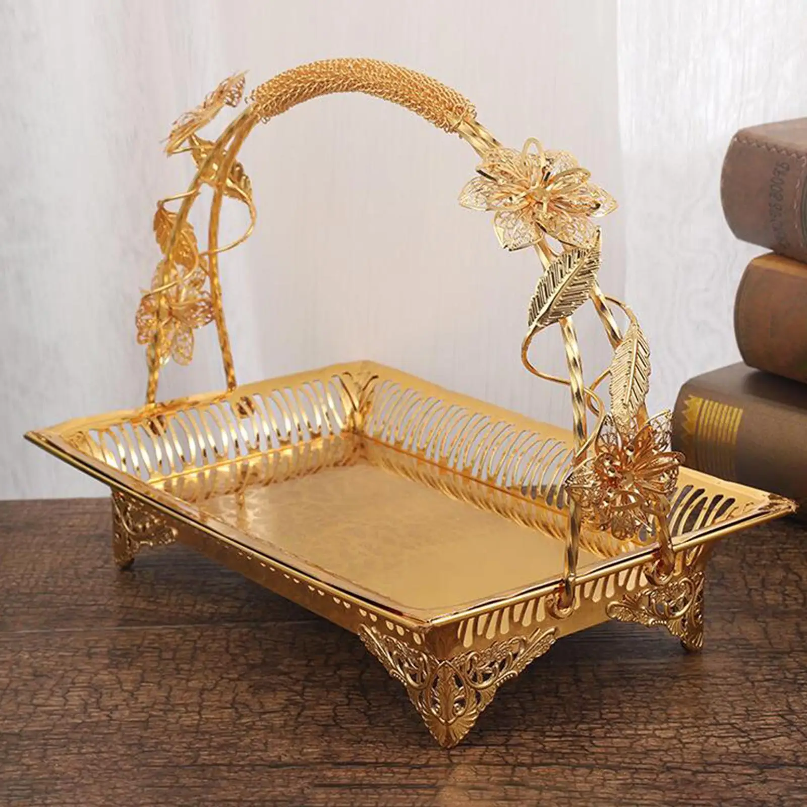 Fashion Fruit Serving Basket Candy Plate Basket Party Decorative Tray Home Decor Snack Display Basket for Dining Room Restaurant