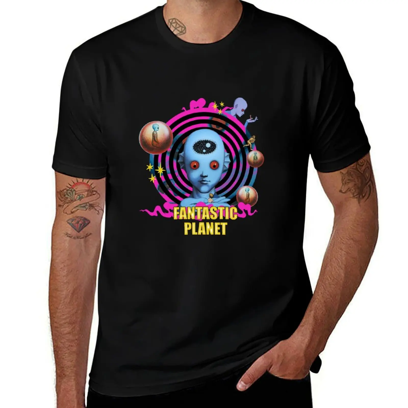 Fantastic Planet La Planete Sauvage T-Shirt vintage anime shirt heavyweights t shirts for men cotton