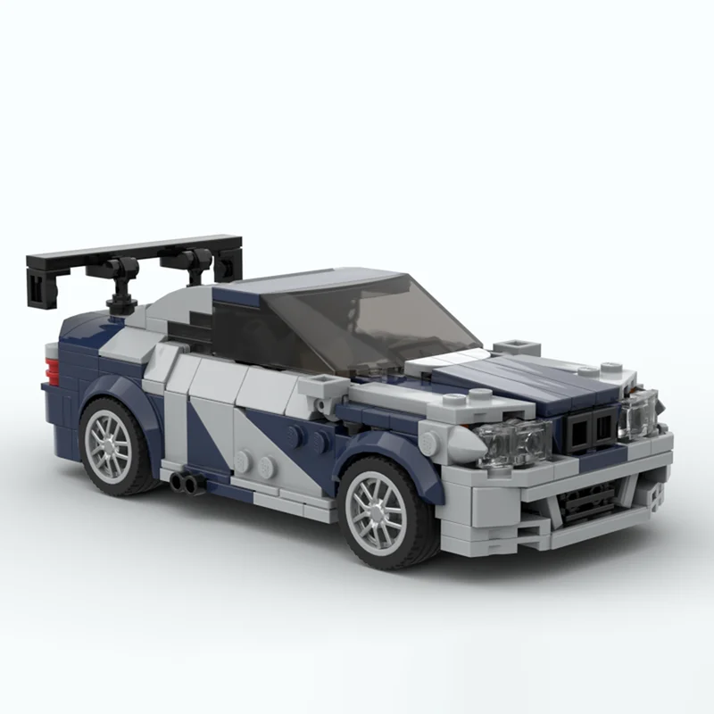 MOC M3 Gtr Campione di velocità Modello di auto d'epoca Auto sportiva da corsa Giocattolo per bambini Tecnologia regalo Blocchi di costruzione