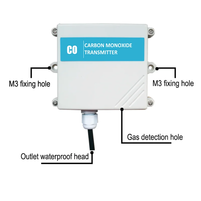 2 uds Industrial RS485 tipo dividido Detector de Gas tóxico de monóxido de carbono módulo de detección de Sensor de CO