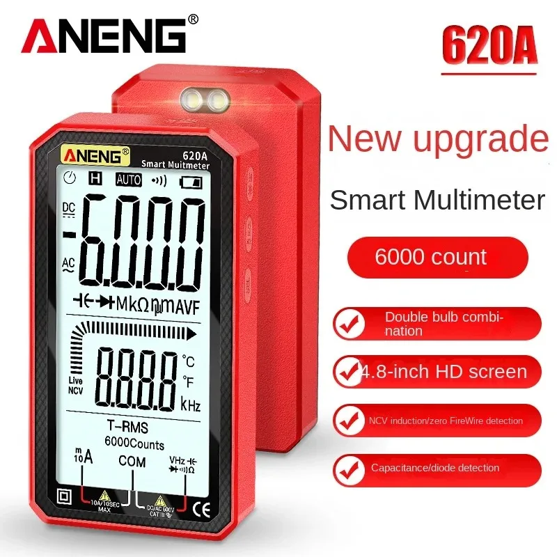 

AN-620A Ultra-thin full-screen smart multimeter digital automatic gear shifting high-precision multi-function multimeter