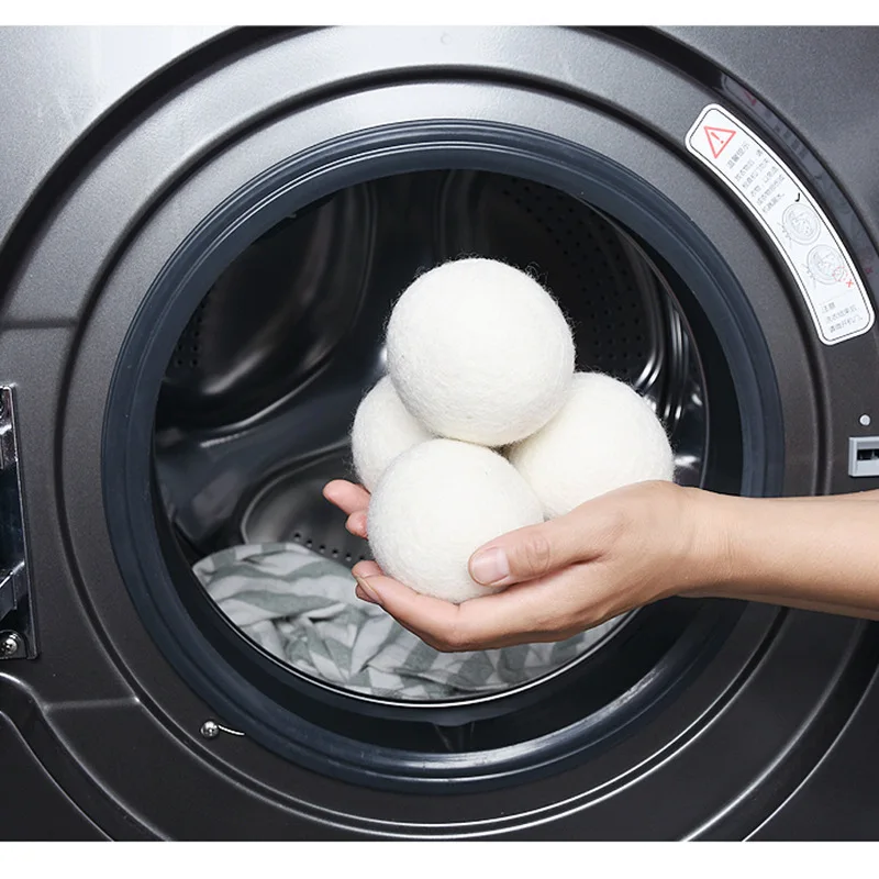 5pcs Pure Wool Dryer Balls - Reusable, Anti-Static & Softens Clothes, Prevents Sticky Hair - Essential Laundry Accessory