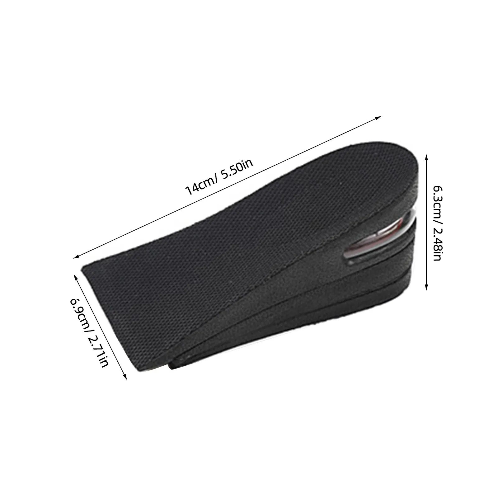 1Pair Height Increase Insoles 6Cm 3 Layers Invisible Shoe Lifts Sandal Inserts Non Slip Breathable Heel Lift Inserts for Men