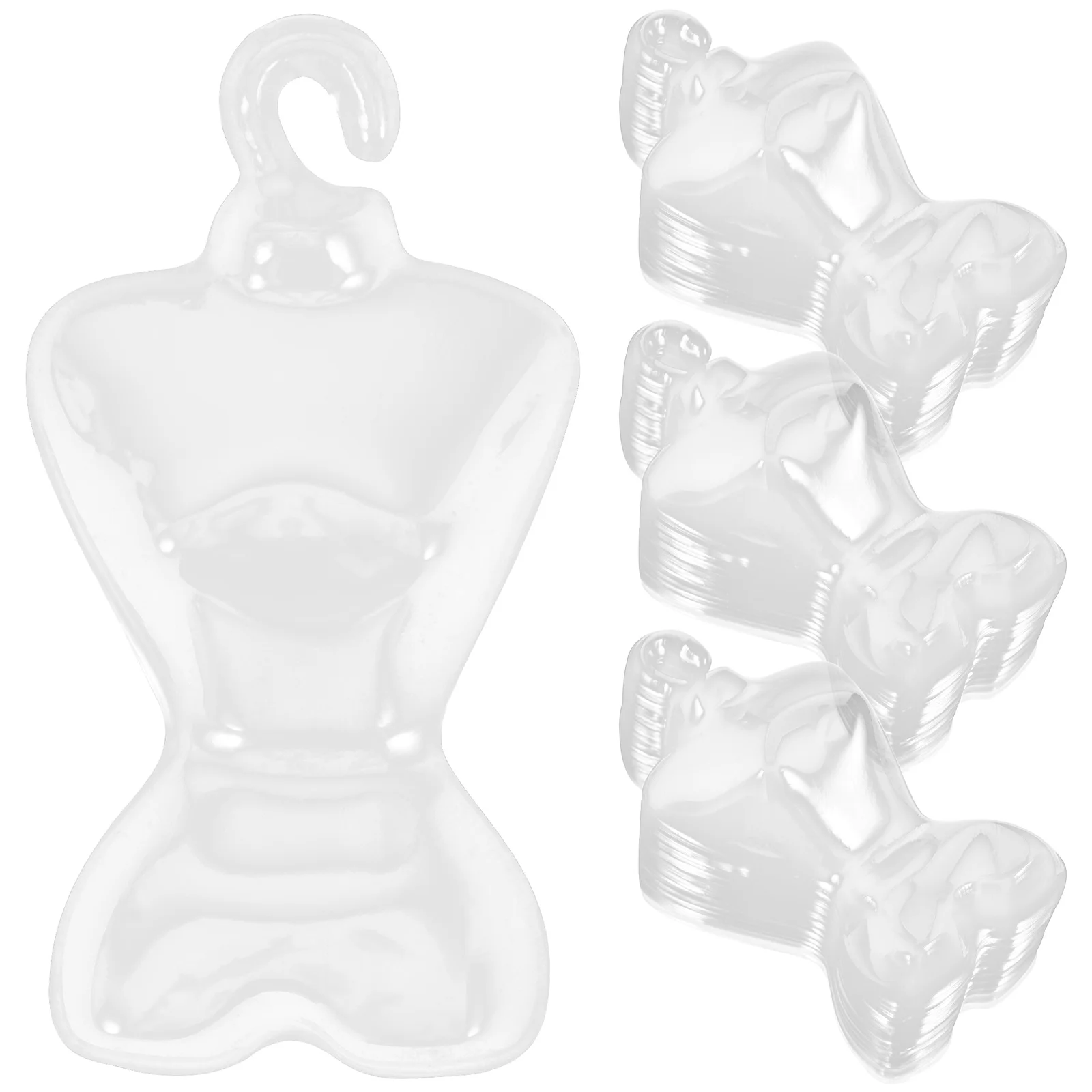 

100 Pcs Clothes Hanger Transparent Coat Clothing Hangers Children Toy Plastic