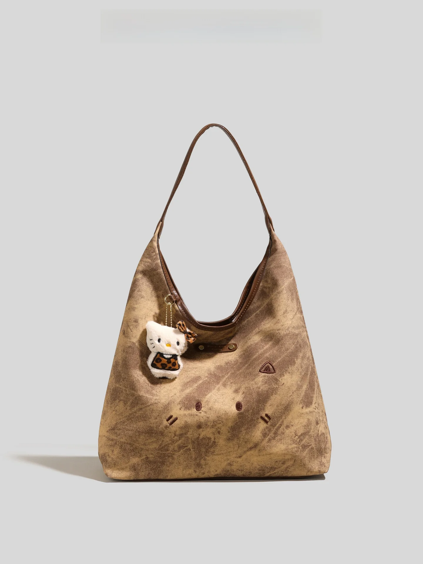 

GIRRYA Large Capaci Tote Bag Women's oulder Handbag Cartoon Design Autumn Winter Faion Korean Sle PU Leather Bag