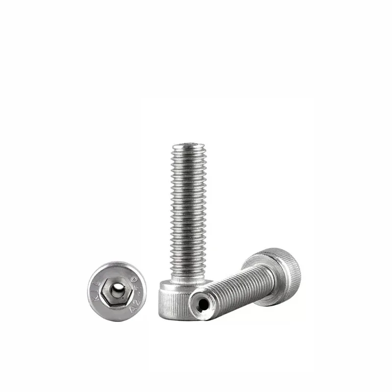 304 Stainless Steel Cup Hex Socket Hollow Screw Vacuum Through Hole For Machine Threading M4 M5 M6