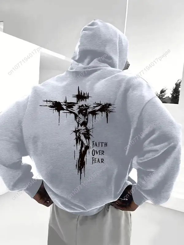 メンズ ストリート トレンディ パーカー - アメリカのニッチブランド 快適なストレッチ素材 長袖プルオーバー フード付きスウェットシャツ メンズウェア トップス