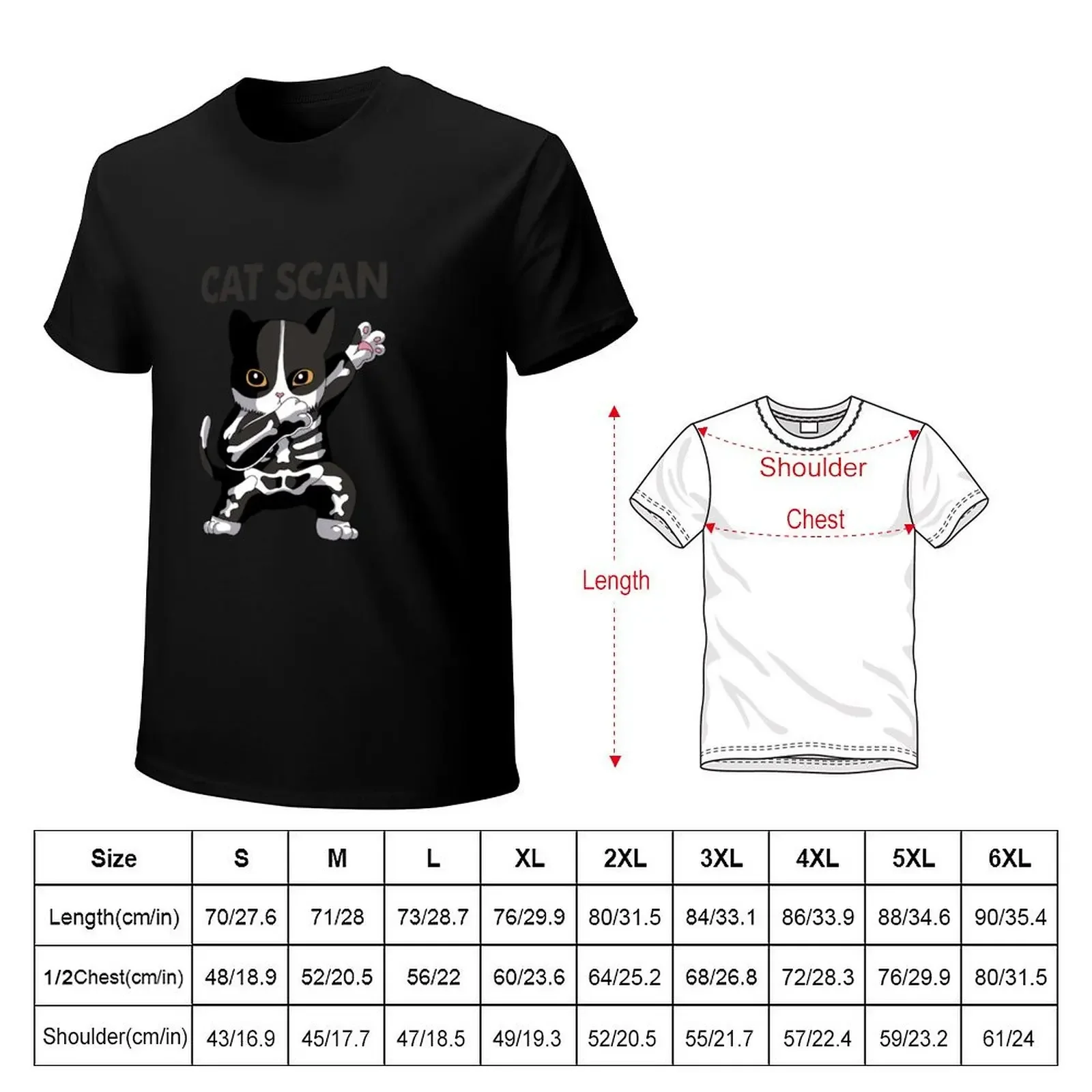 Rad Tech Cat Scan Ct Scan Funny Cat X-Ray Halloween Pun Meme T-shirt vintage clothes quick drying boys animal print t shirts men