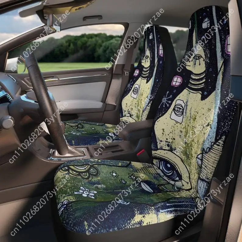 

Funky Original Art Car Seat Covers Universal Environmentally Friendly Interior Decorations Comfortable Breathable Seat Covers