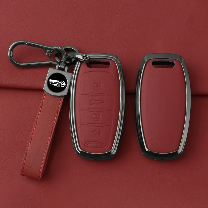 Leather Car Key Holder for Haval H9 H6 H1 H4 H7 F5 F7 H2S GMW Coupe Great Wall Hover Car Key Case Cover Shell Bag Accessories
