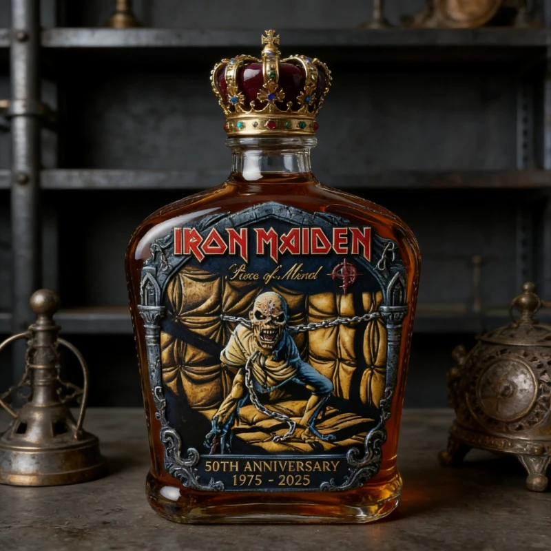 Iron Lady Band Surrounding Model Cup Iron Lady Band 50th Anniversary 3D Whiskey Bottle Surrounding Gift Model Decoration