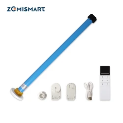 Zemismart 투야 지그비 스마트 전기 충전식 롤러 모터, 알렉사 구글 홈 스마트 리모컨, 36mm, 37mm 튜브