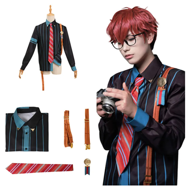 

Ensemble Cos Stars Amagi Hiiro Cosplay Costume Women Shirt Necktie Belt Outfits Halloween Carnival Suit