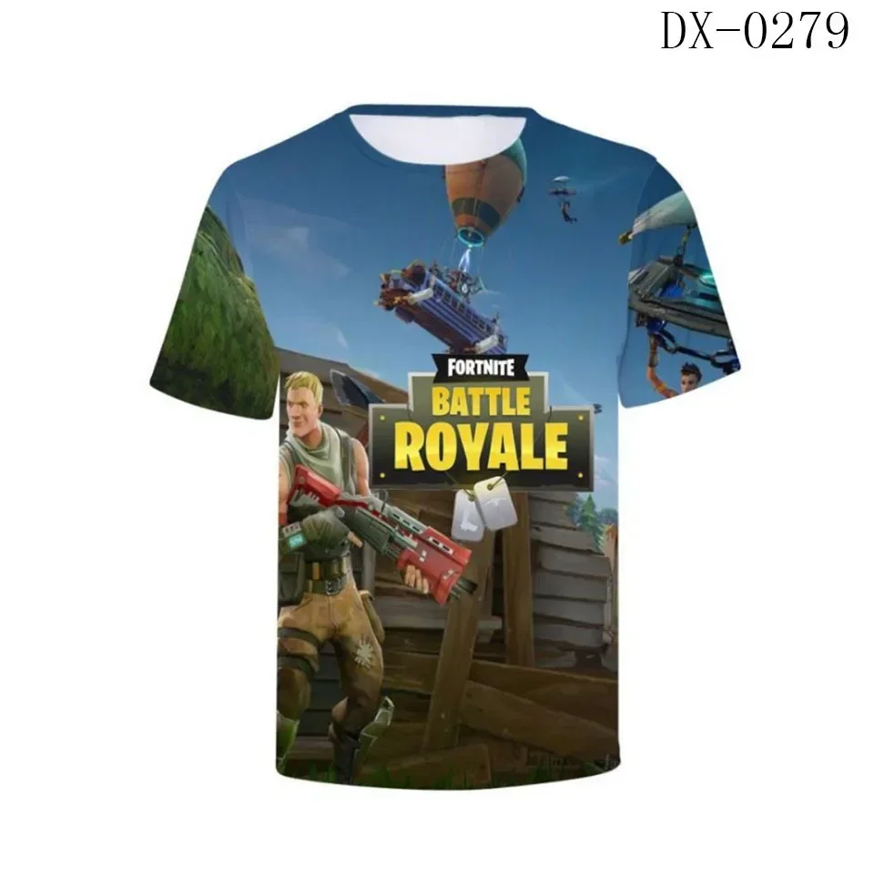 Fortnite Kids Clothing Tops Boy T-shirt Game Summer 3D Print T Shirts Funny Anime Short Sleeve Men\'s Women\'s Tee