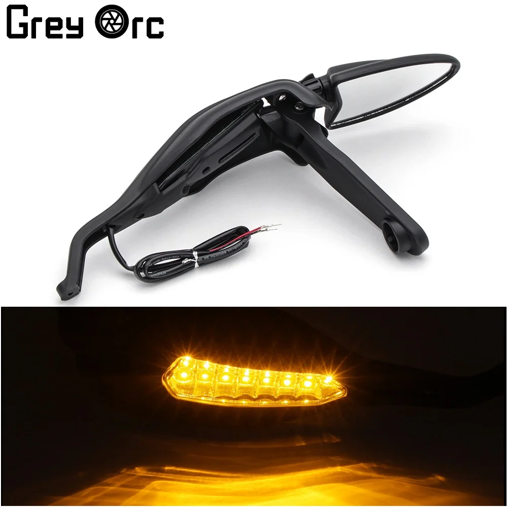 

For DUCATI Monster 796 2010-2012 Hypermotard 1100S Motorcycle Hand Guard Side Mirror with Turn Signal Hand Rearview Mirror