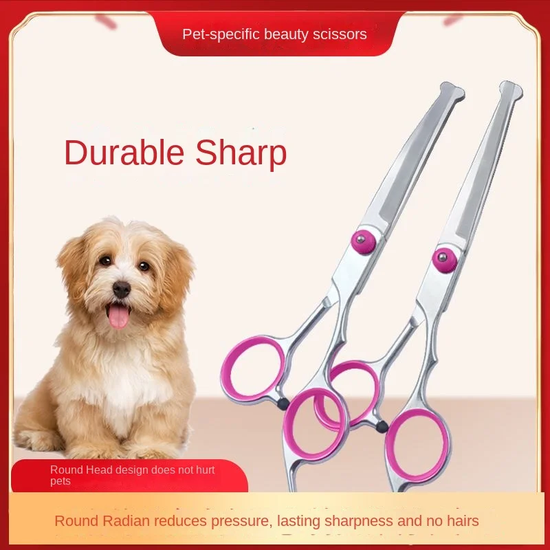 

Professional fish mouth pet grooming scissors Teddy grooming scissors set bent shearing dog hair tools dog shearing scissors